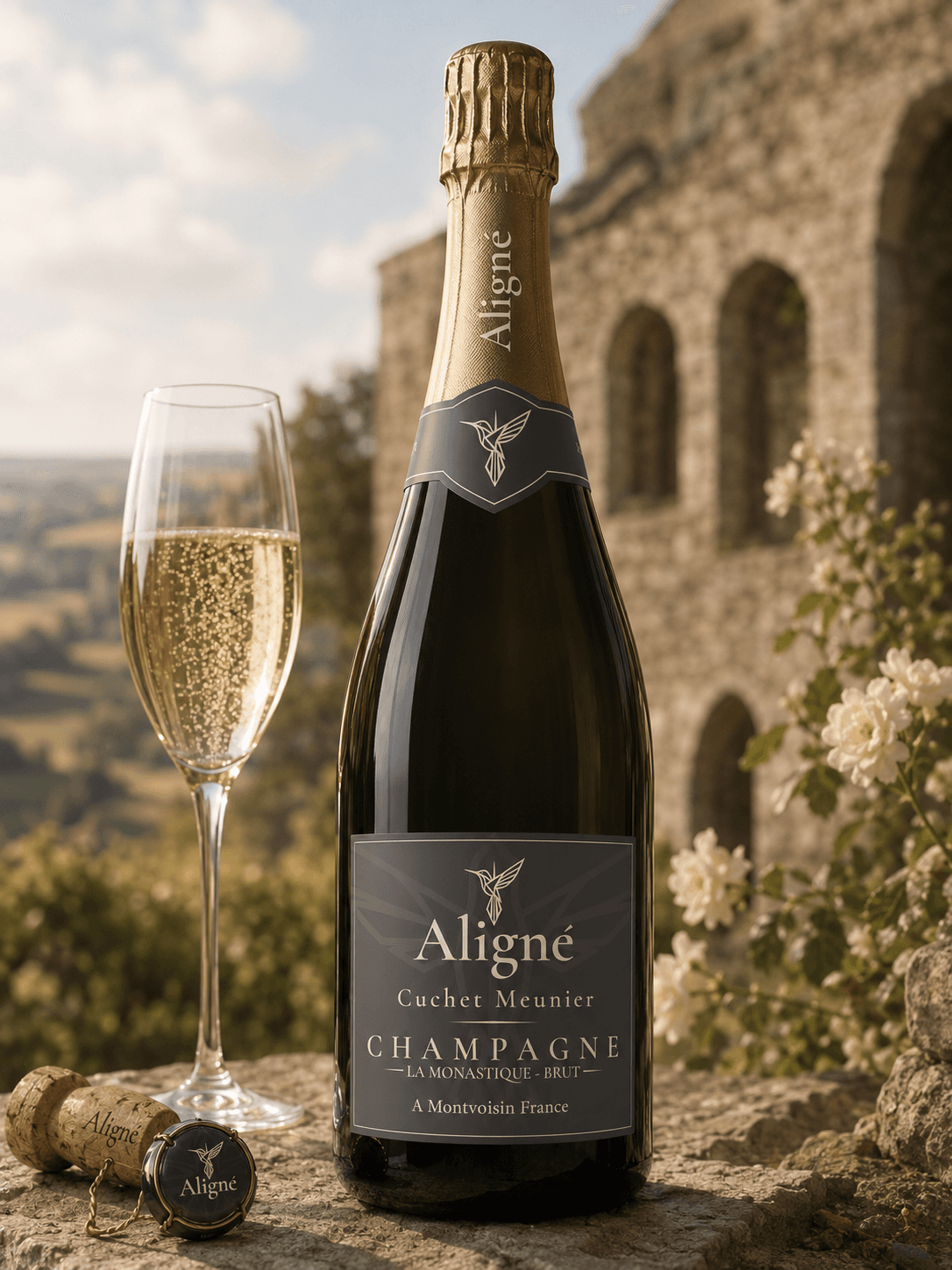 Cuchet Meunier Champagne bottle